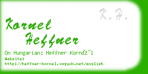 kornel heffner business card